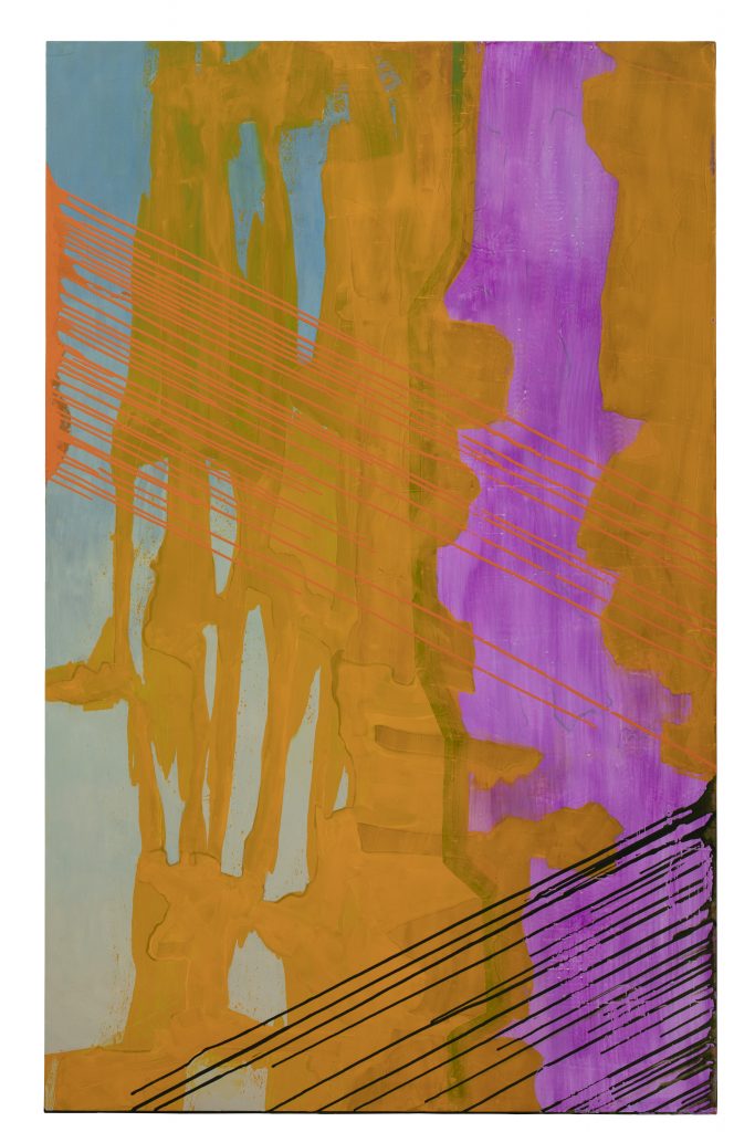 Doris Hahlweg, 2022_001 ohne Titel, Ölfarbe auf Aluminium, 146 x 90 cm, 2022